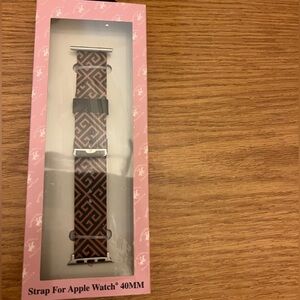 Black and Orange Geometric Apple Watch Strap 40MM